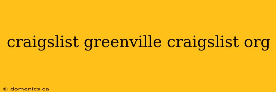 craigslist greenville craigslist org