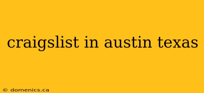 craigslist in austin texas