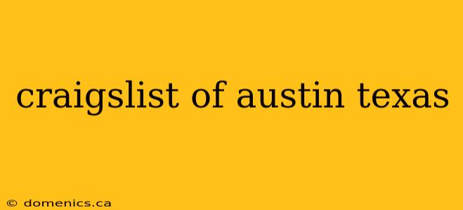 craigslist of austin texas