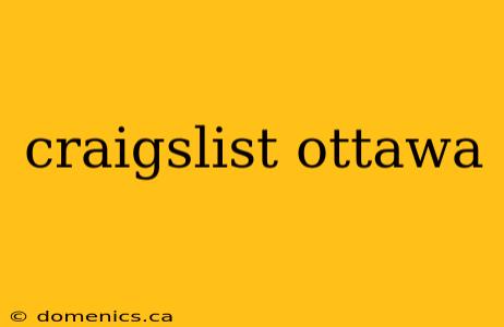 craigslist ottawa