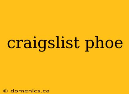 craigslist phoe