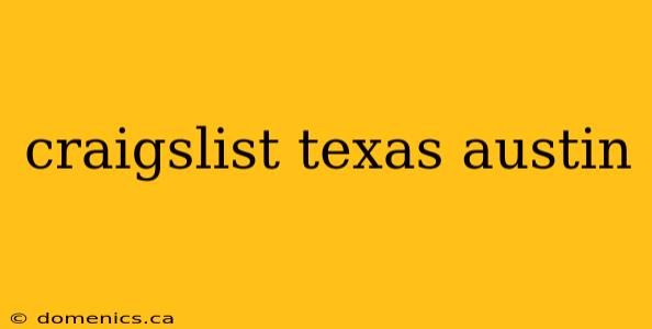 craigslist texas austin