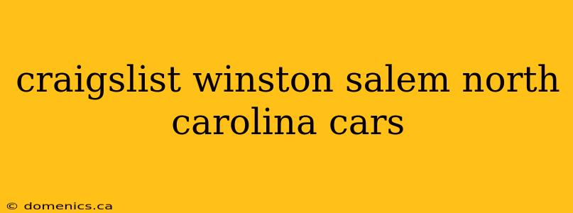 craigslist winston salem north carolina cars