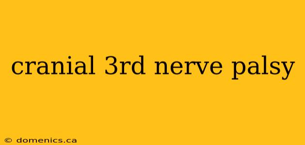 cranial 3rd nerve palsy