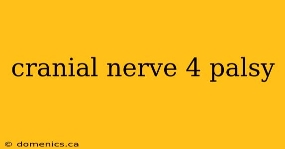 cranial nerve 4 palsy