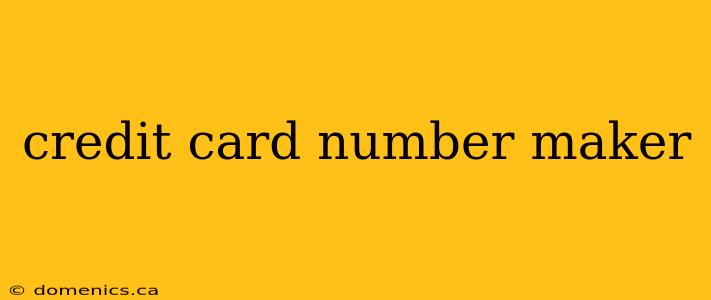 credit card number maker