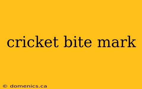 cricket bite mark