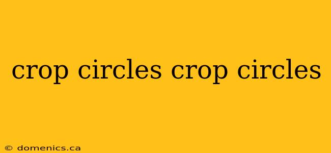 crop circles crop circles