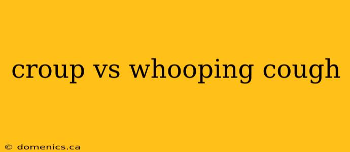 croup vs whooping cough