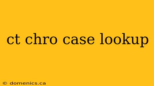 ct chro case lookup