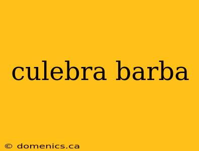 culebra barba