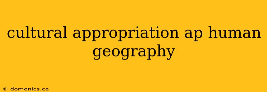 cultural appropriation ap human geography