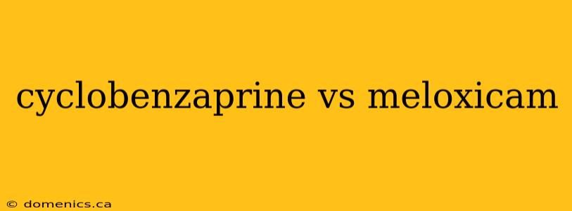 cyclobenzaprine vs meloxicam