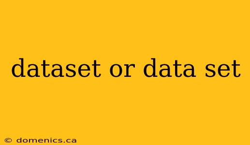 dataset or data set