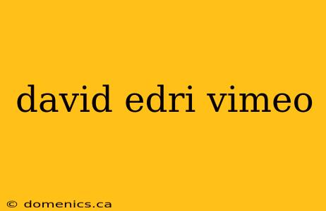 david edri vimeo