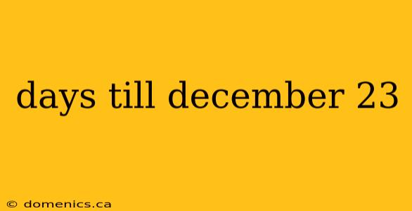 days till december 23