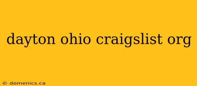 dayton ohio craigslist org