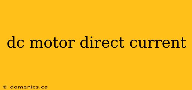 dc motor direct current