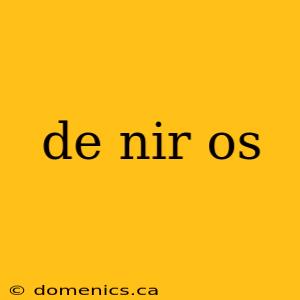 de nir os