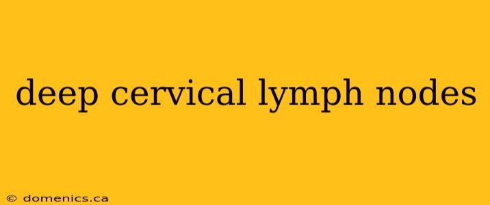 deep cervical lymph nodes