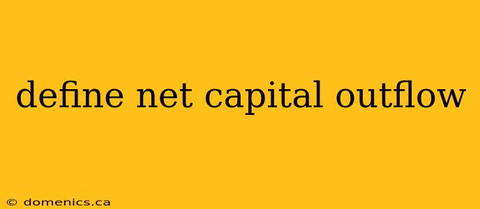 define net capital outflow