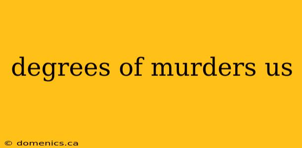 degrees of murders us