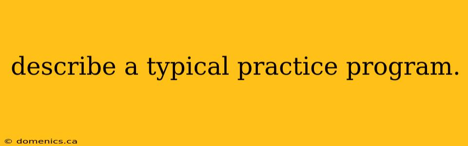 describe a typical practice program.