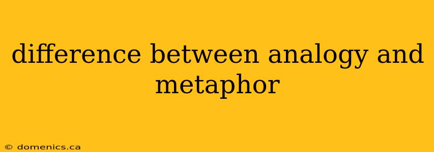 difference between analogy and metaphor