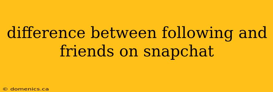 difference between following and friends on snapchat