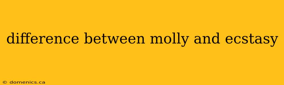 difference between molly and ecstasy