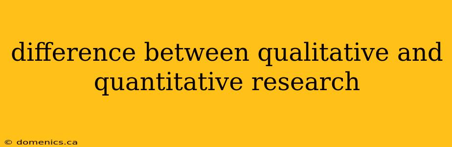 difference between qualitative and quantitative research