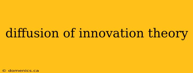 diffusion of innovation theory