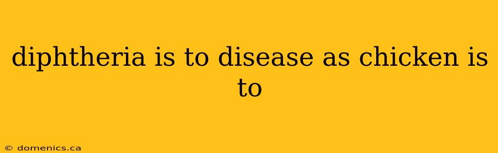 diphtheria is to disease as chicken is to