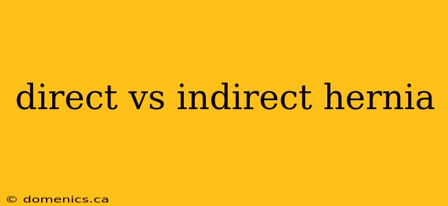 direct vs indirect hernia