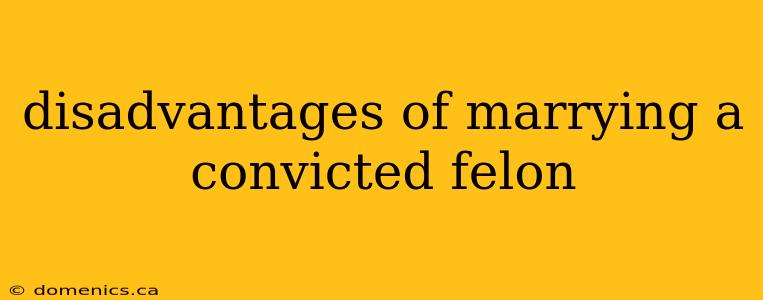 disadvantages of marrying a convicted felon