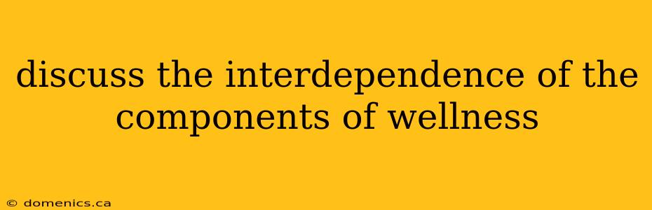 discuss the interdependence of the components of wellness