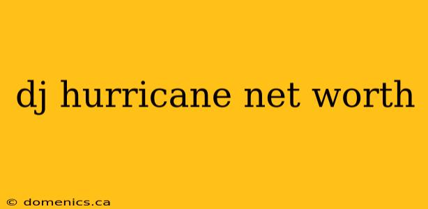 dj hurricane net worth