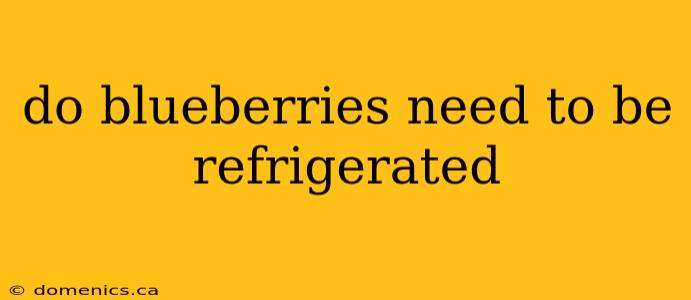 do blueberries need to be refrigerated