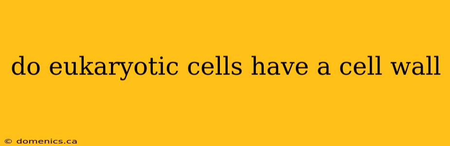 do eukaryotic cells have a cell wall