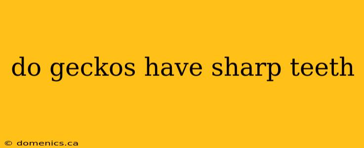 do geckos have sharp teeth