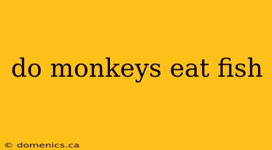 do monkeys eat fish