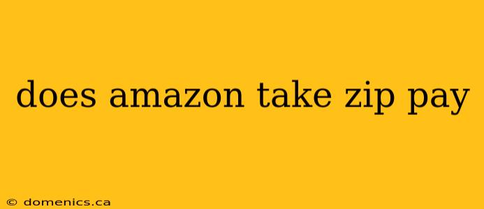 does amazon take zip pay