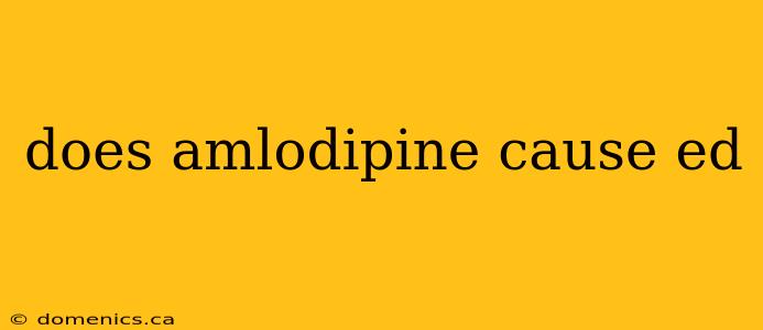 does amlodipine cause ed