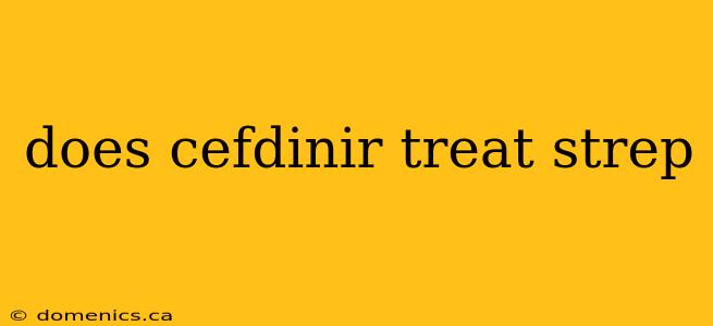 does cefdinir treat strep