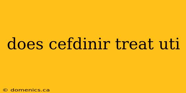 does cefdinir treat uti