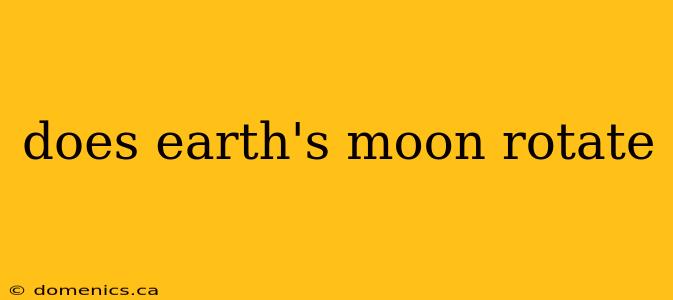 does earth's moon rotate