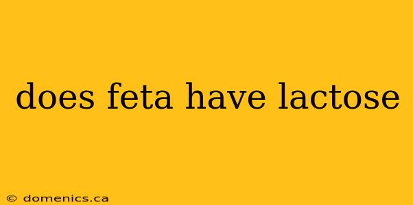 does feta have lactose