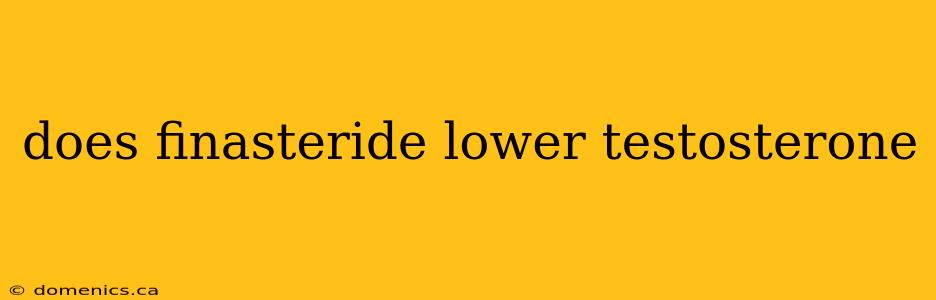 does finasteride lower testosterone