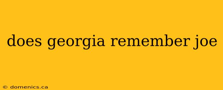 does georgia remember joe