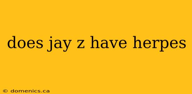 does jay z have herpes